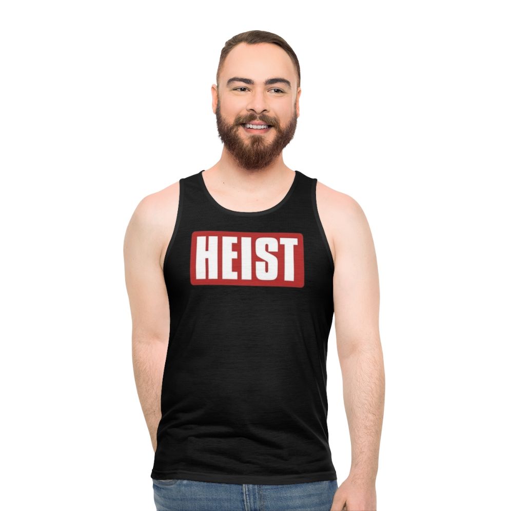 Money Heist Text Art Unisex Tank Top - men