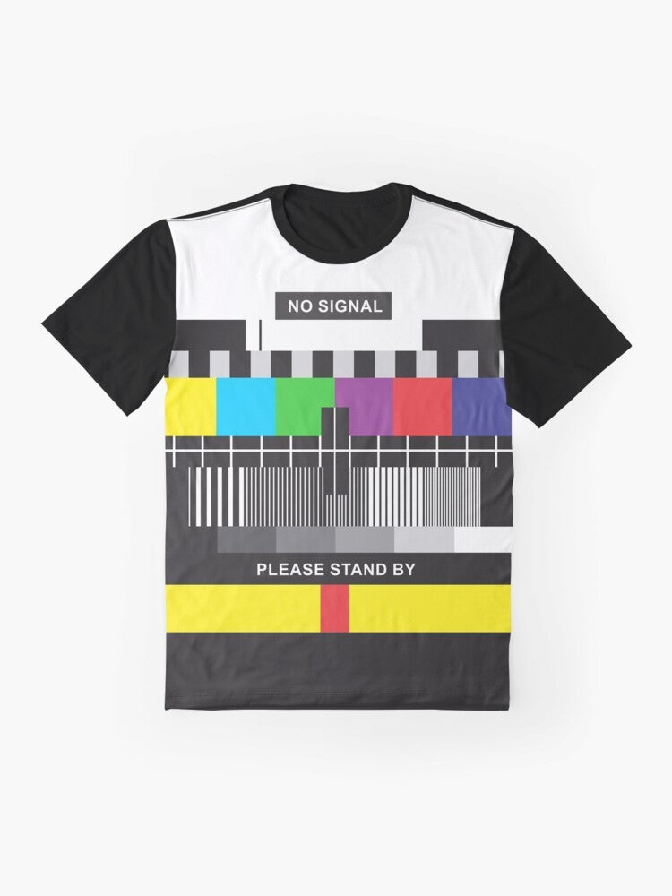 Retro TV No Signal Graphic T-Shirt - Flat lay