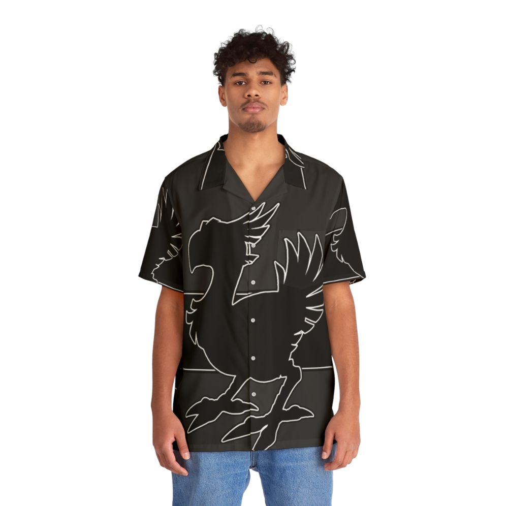 Chocobo Black Hawaiian Shirt - People Front