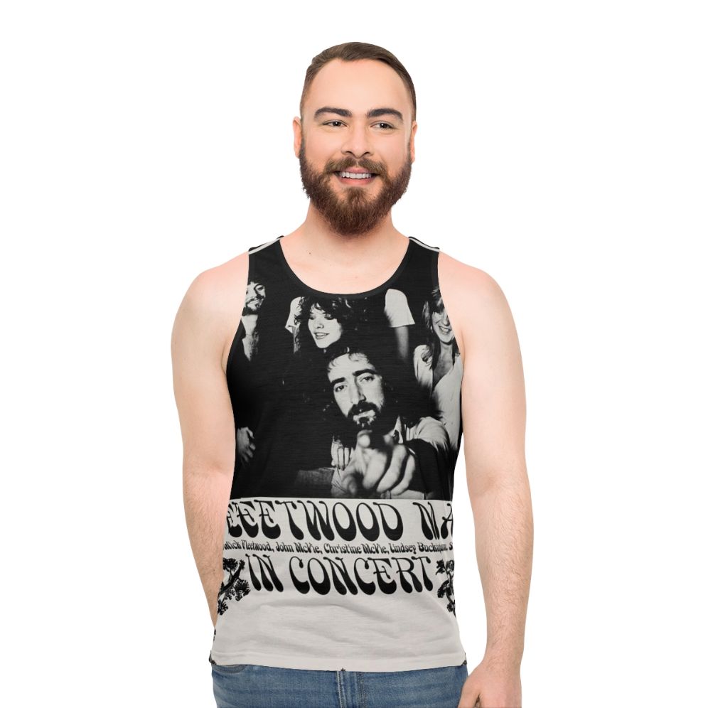 Retro 1970s concert unisex tank top - men