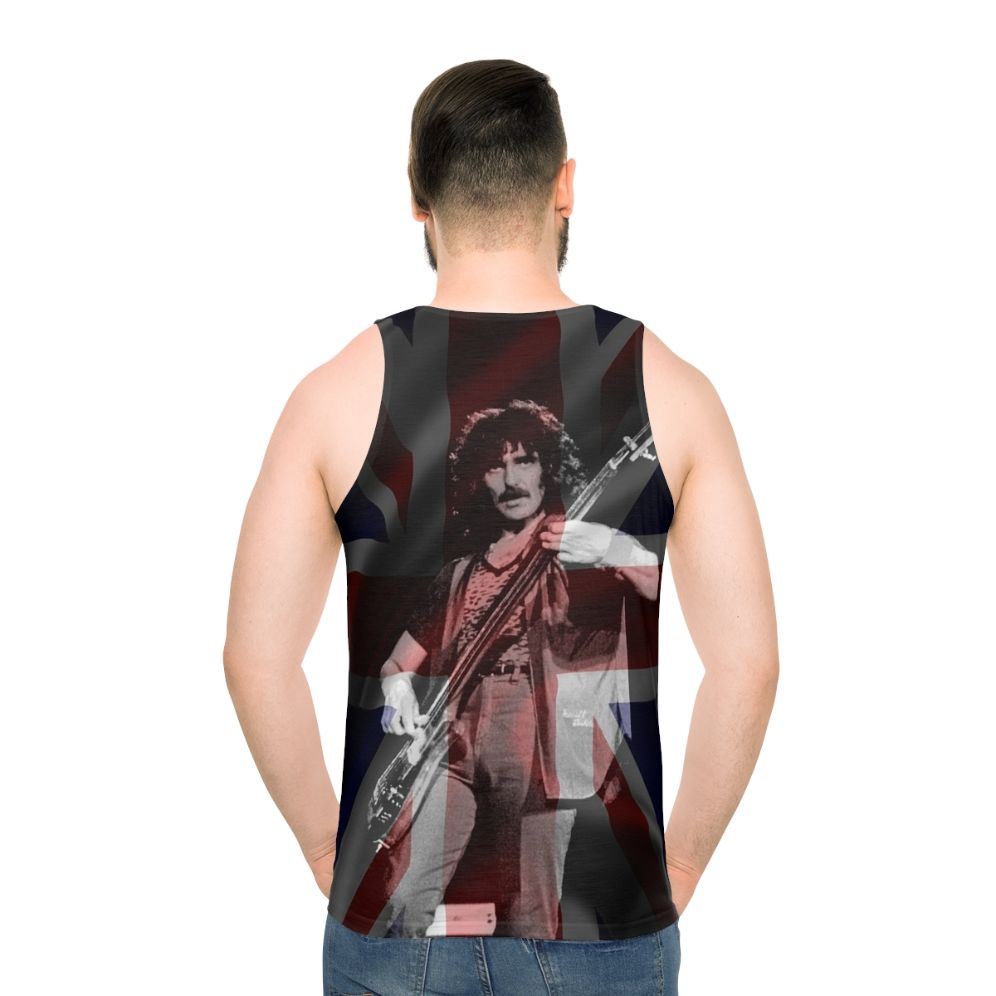 Union Jack Geezer Butler Unisex Tank Top - men back