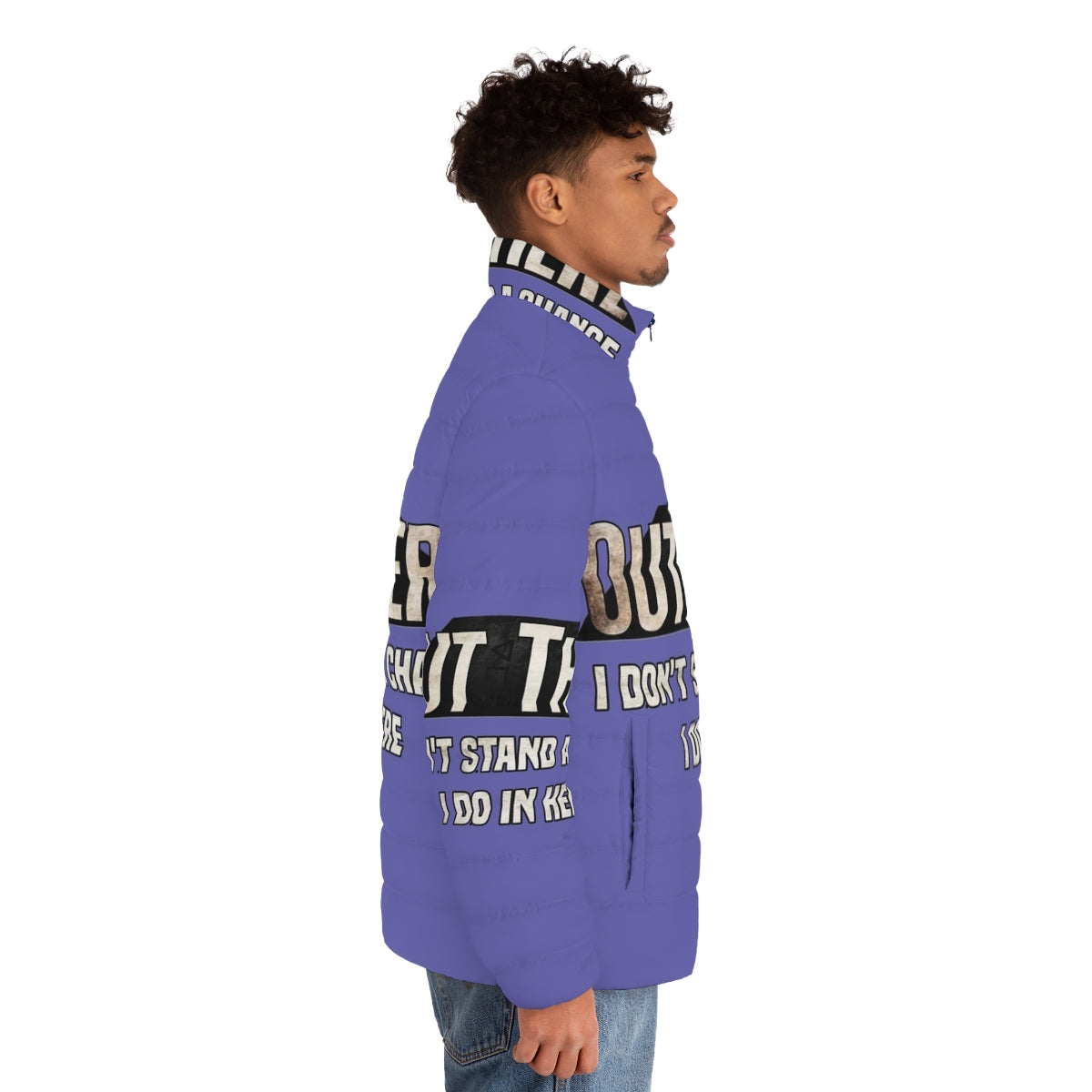 Squid Game Quotes Puffer Jacket - Officially Licensed Netflix Apparel - men side right