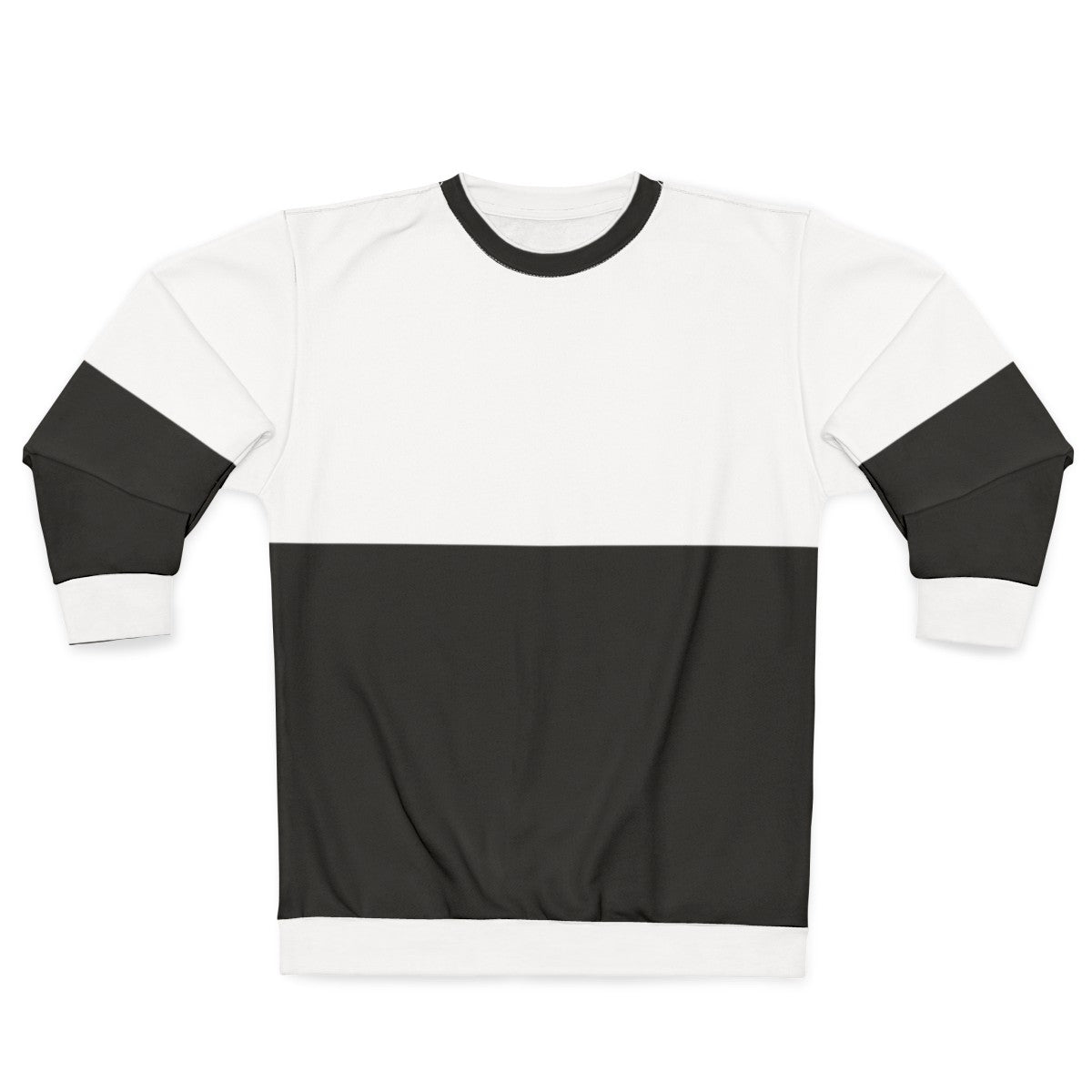 Modern minimalist half white half black sweatshirt