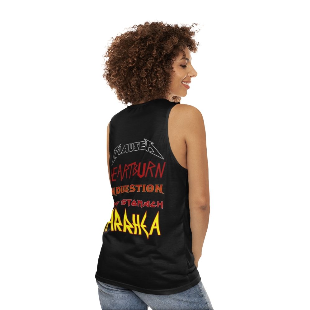 Unisex Heavy Metal Band Tour Tank Top - women back