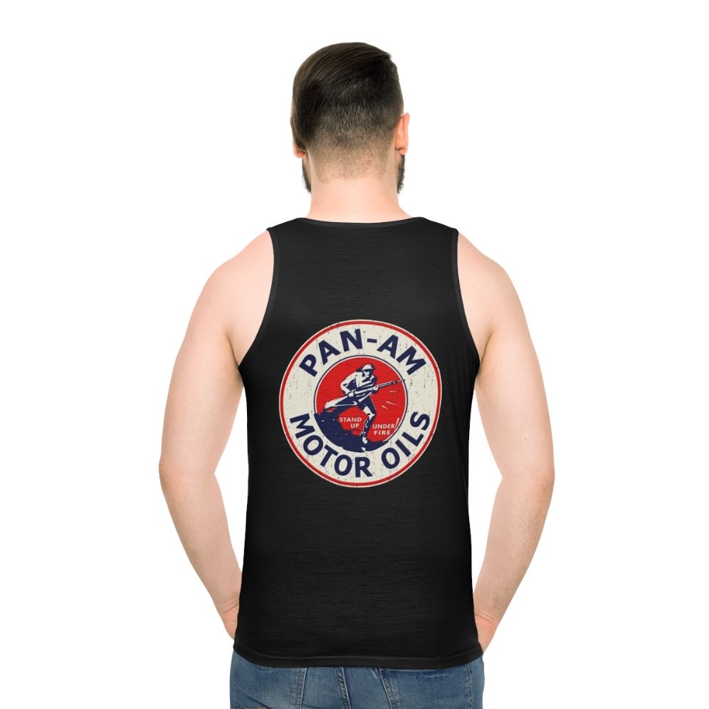 Pan Am Motor Oils Unisex Tank Top - men back