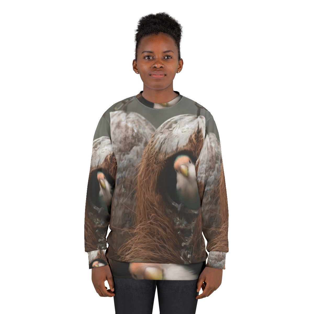 Birds and animals nest sweatshirt - women