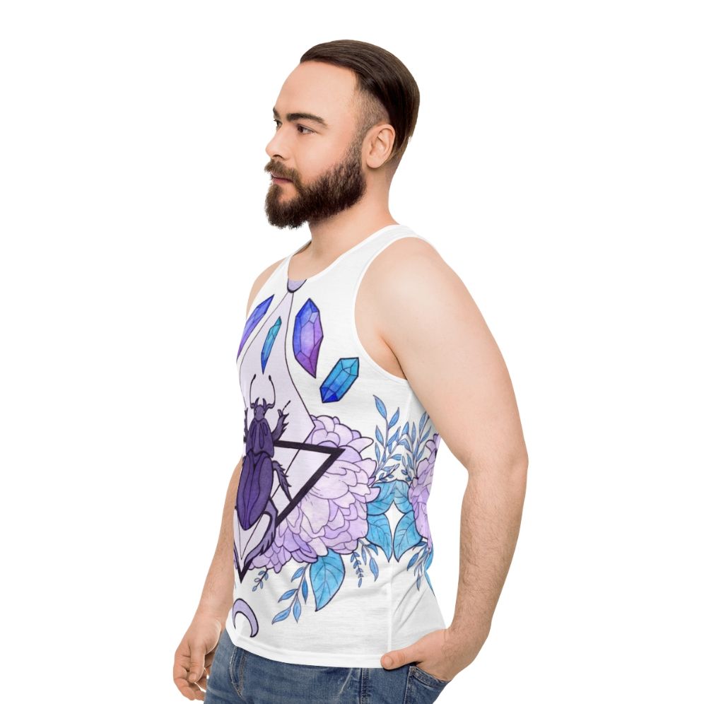 Scarab Queen Unisex Tank Top - men side