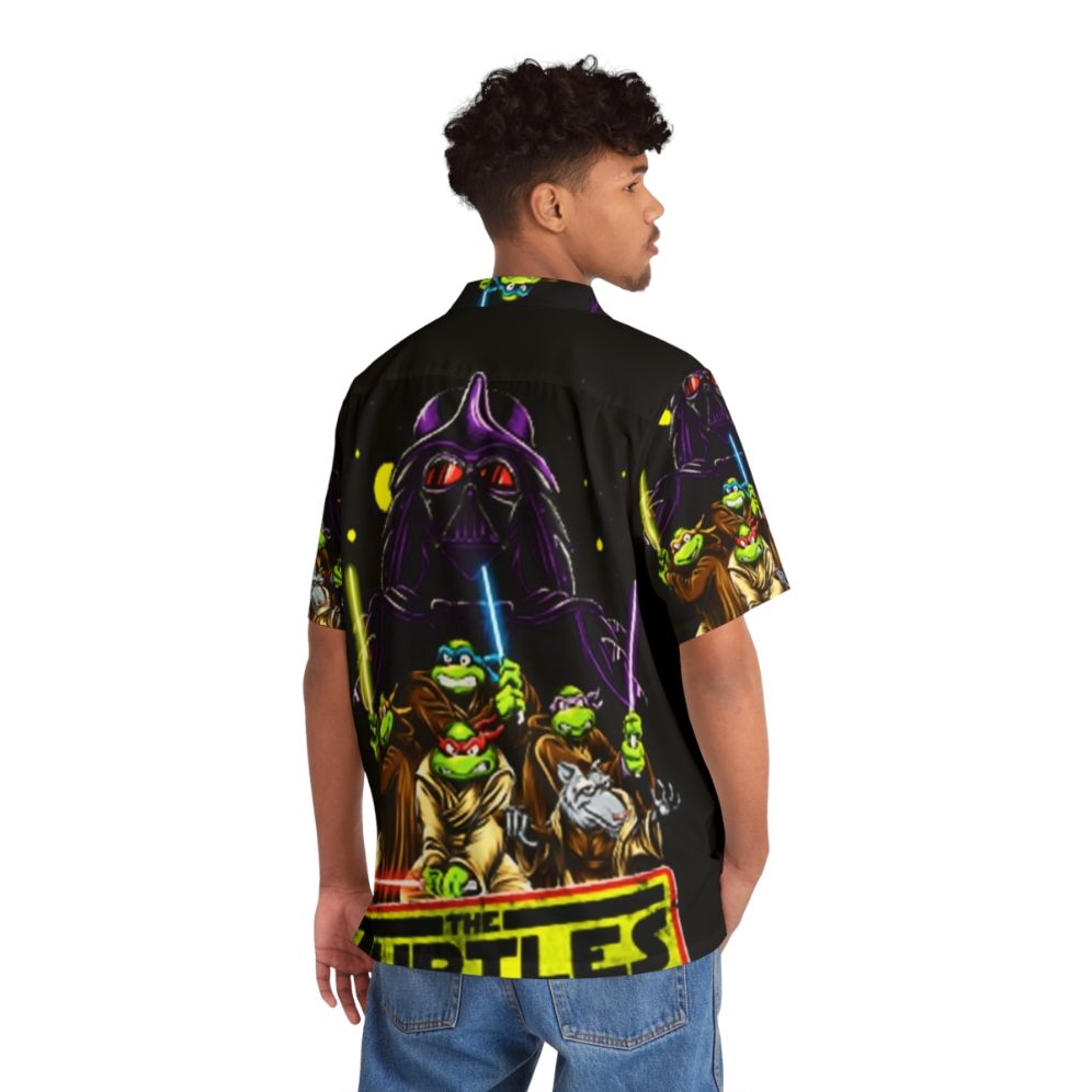 Ninja Turtles Hawaiian Shirt featuring cartoon characters - People Back