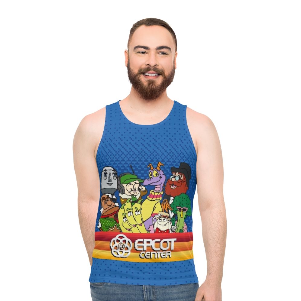 Retro 8-bit Epcot Center unisex tank top - men