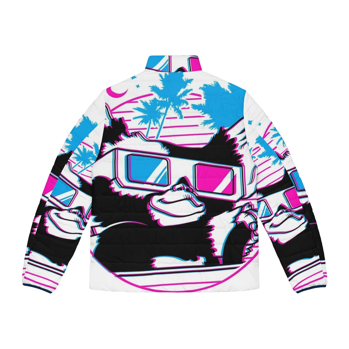 Past Curfew Gremlin Puffer Jacket - 80s movie inspired cute and retro puffer jacket - Back