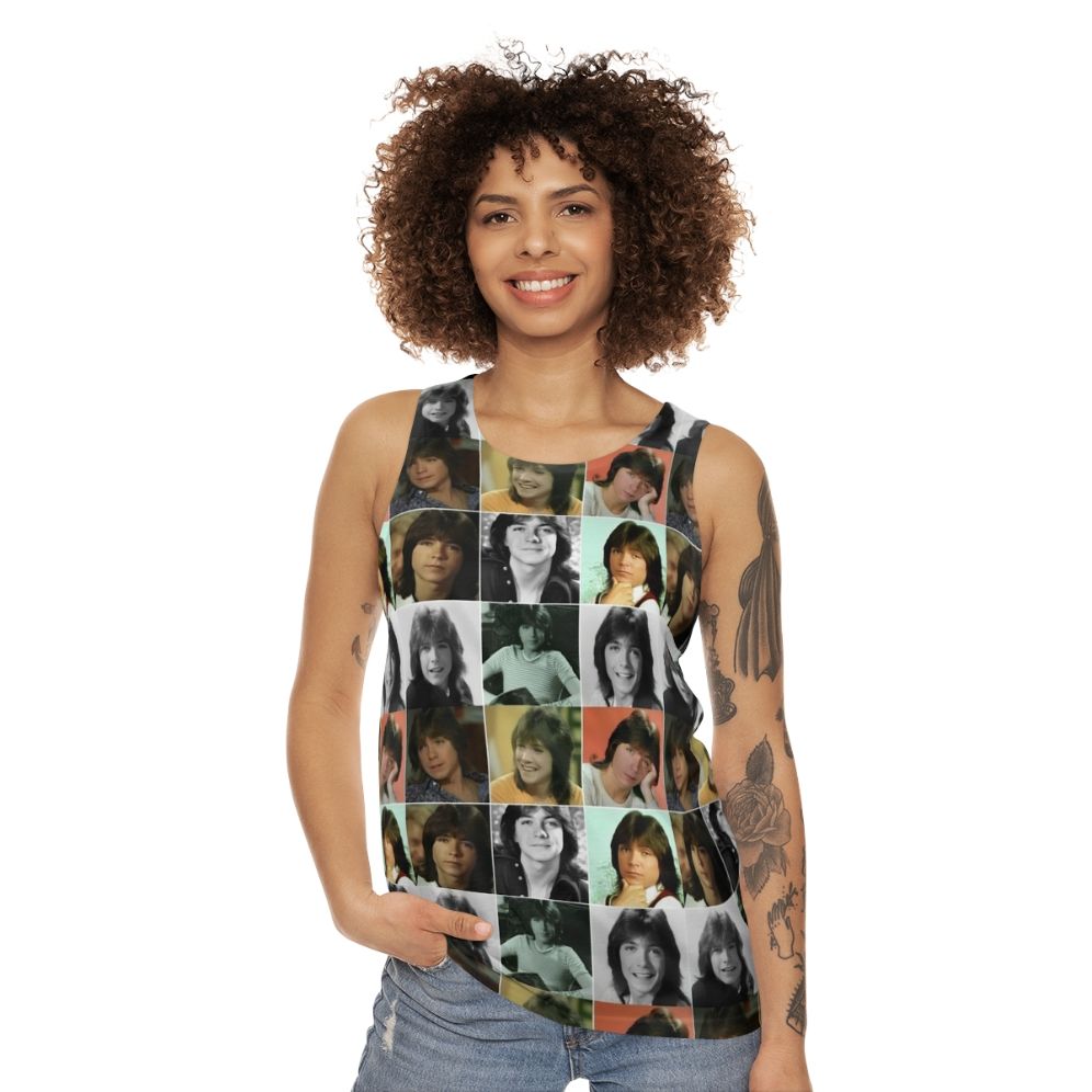 Retro David Cassidy Collage Unisex Tank Top - women