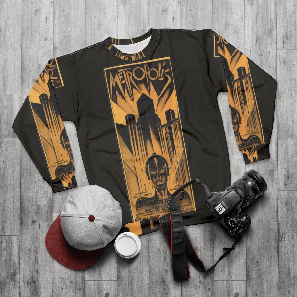 Metropolis Fritz Lang science fiction movie sweatshirt - flat lay