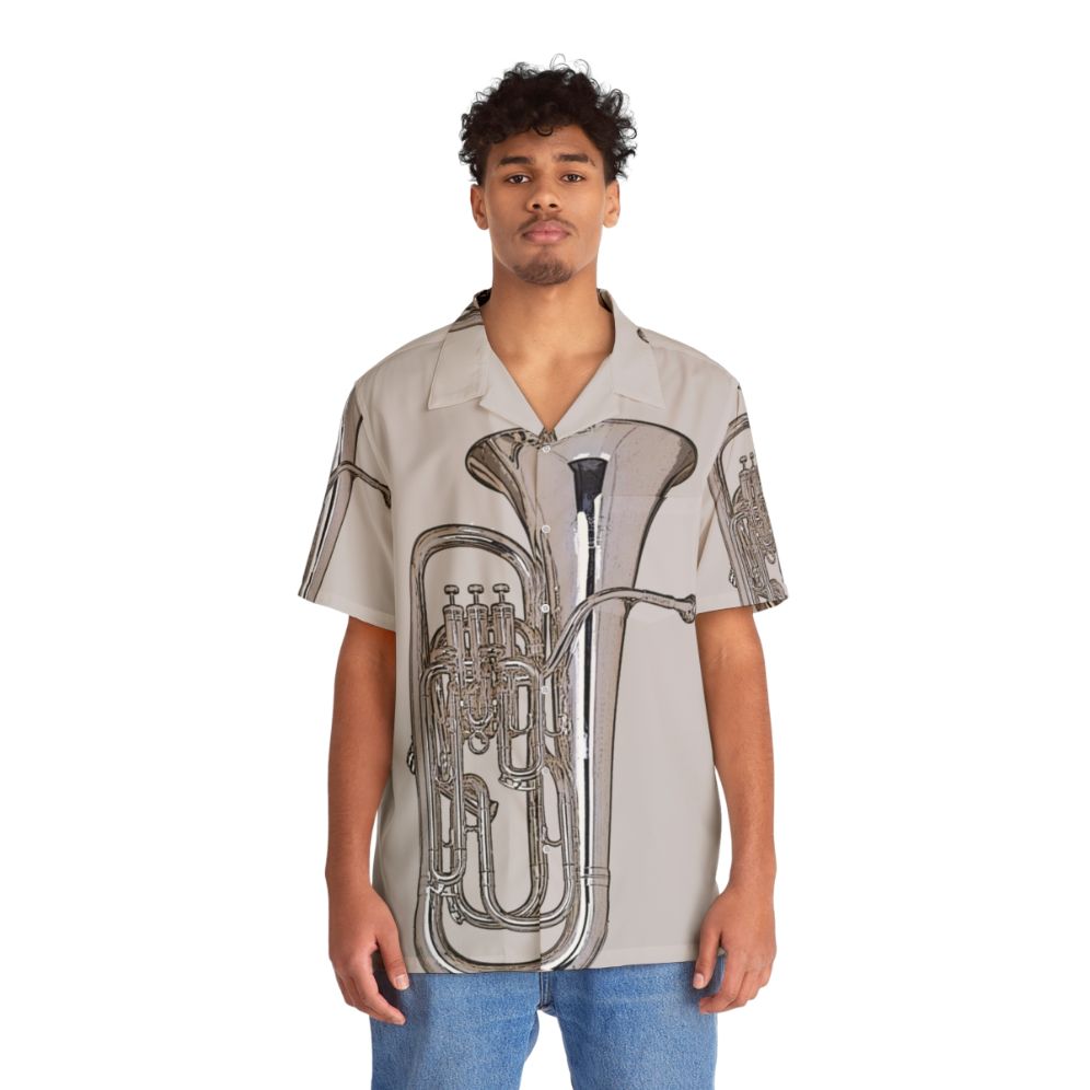 Big Silver Euphonium Hawaiian Shirt - People Front