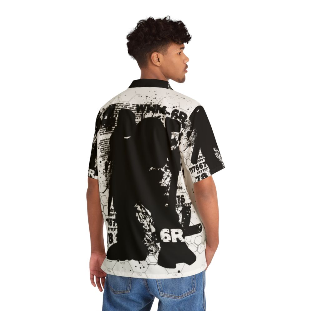 Battletech mech Hawaiian shirt with sci-fi design - People Back