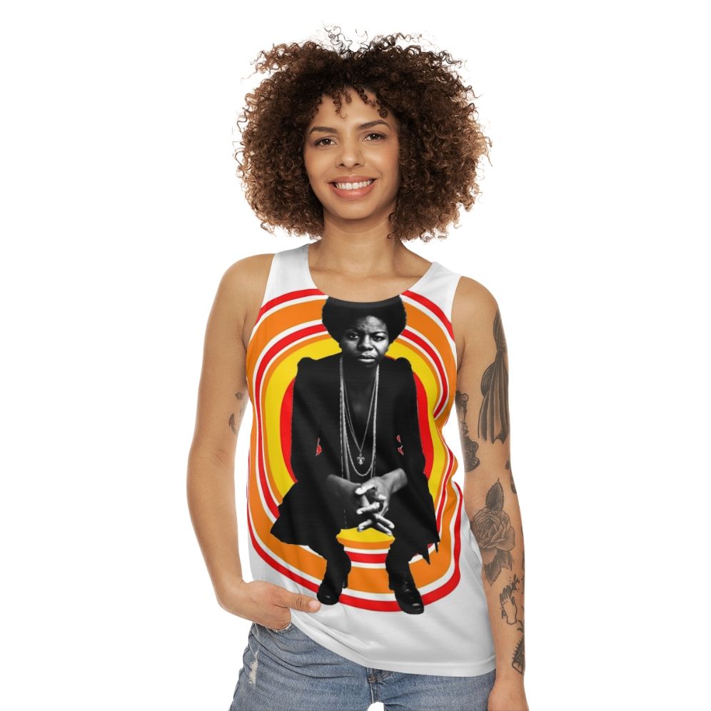 Retro Nina Simone Unisex Tank Top - women