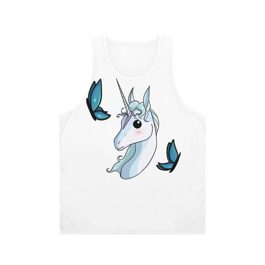 The Last Unicorn Unisex Tank Top with Cutesy Unicorn Portrait