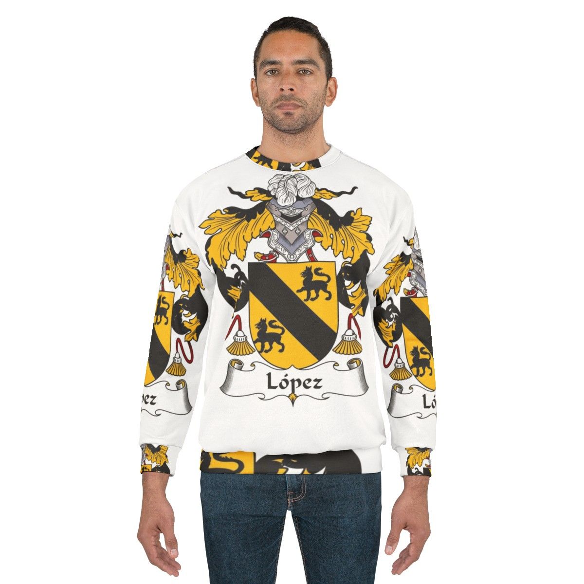 Spanish Heritage Lopez Coat of Arms Family Crest Sweatshirt - men