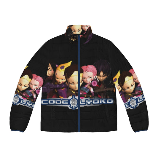 Code Lyoko Anime Puffer Jacket featuring characters from the classic French cartoon series