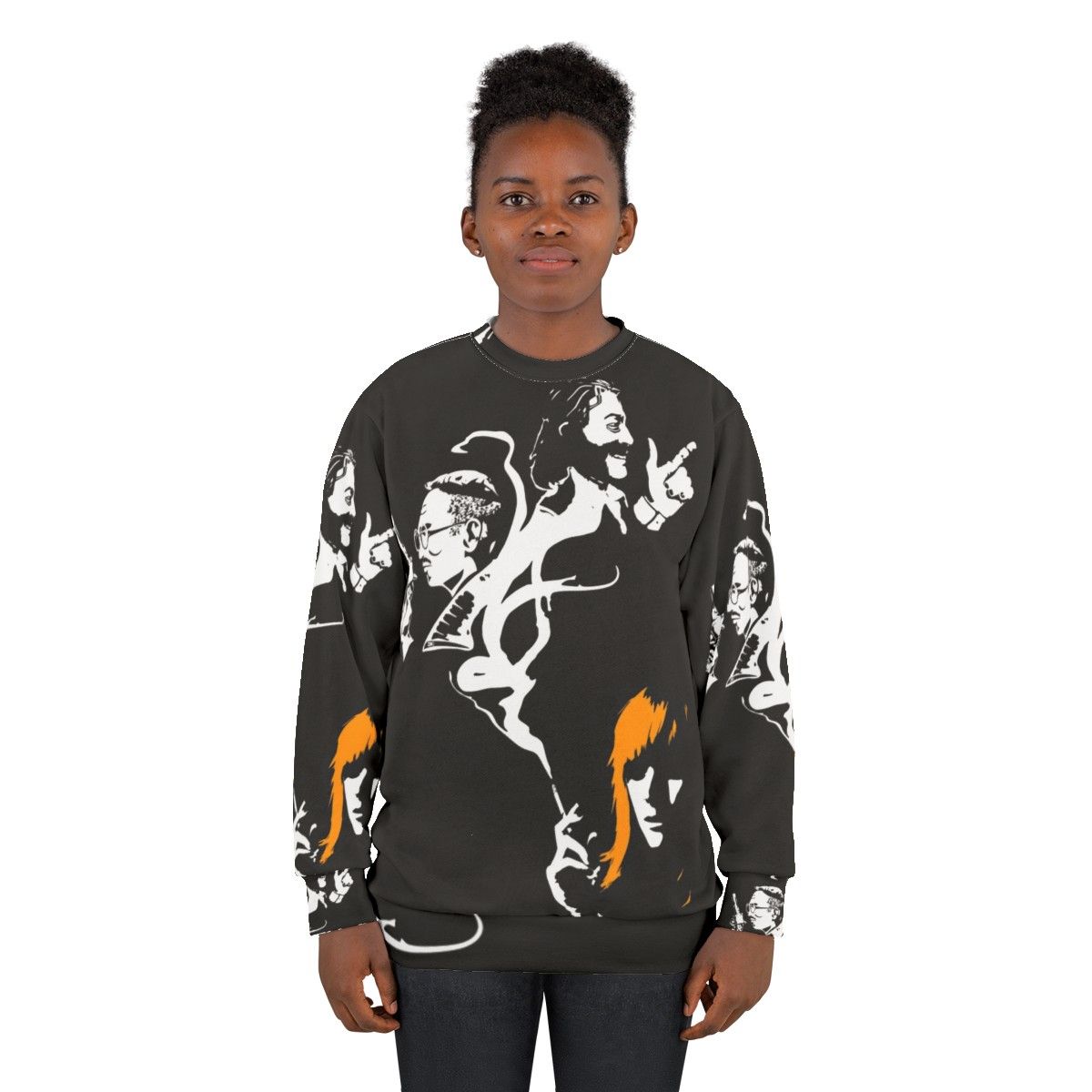 Disco Elysium Noir Sweatshirt with Psychedelic Gaming Fanart - women