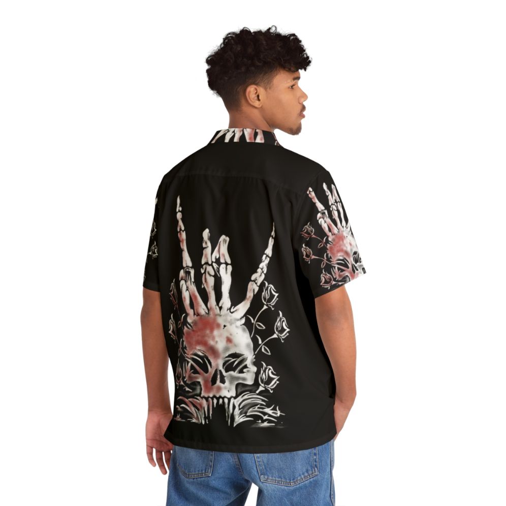 Dead Island 2 Hawaiian Shirt featuring zombie and skull graphics - People Back