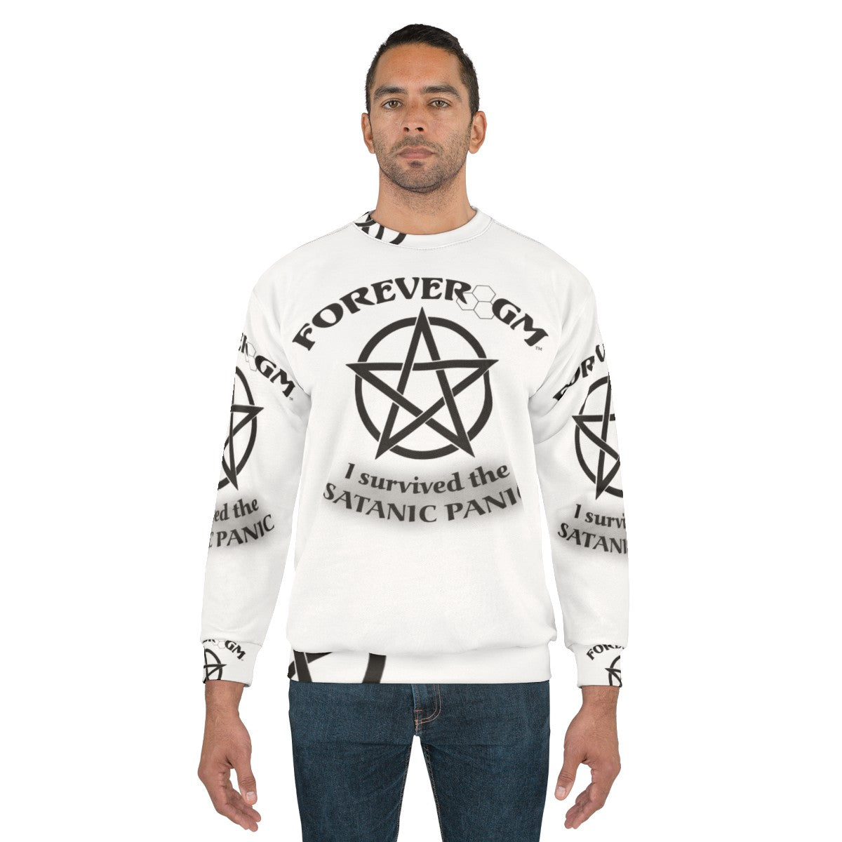 Satanic panic roleplaying sweatshirt - men