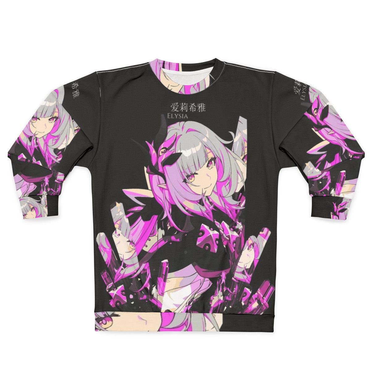 Reflection Crystal Sweatshirt with Fantasy Anime Manga Game Inspired Design