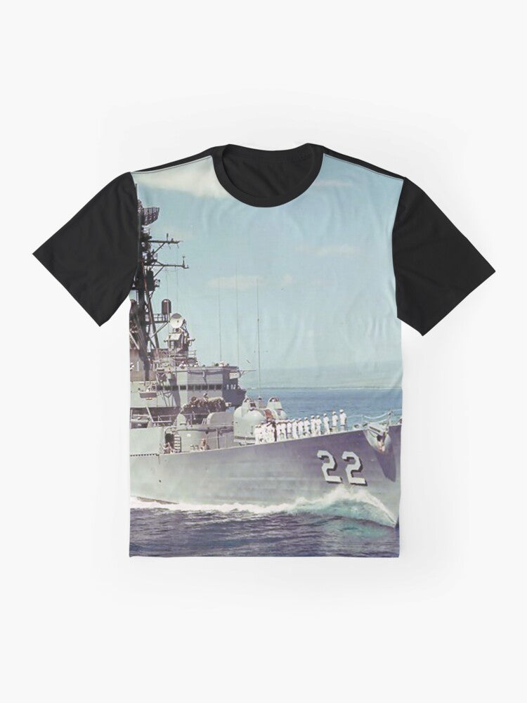 USS Benjamin Stoddert (DDG-22) Navy Destroyer Graphic T-Shirt - Flat lay