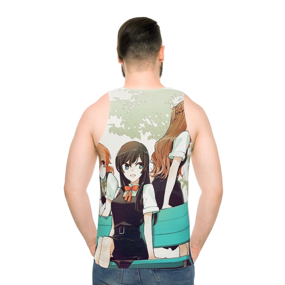 Bloom Into You Yuri Manga Anime School Uniform Tank Top - men back