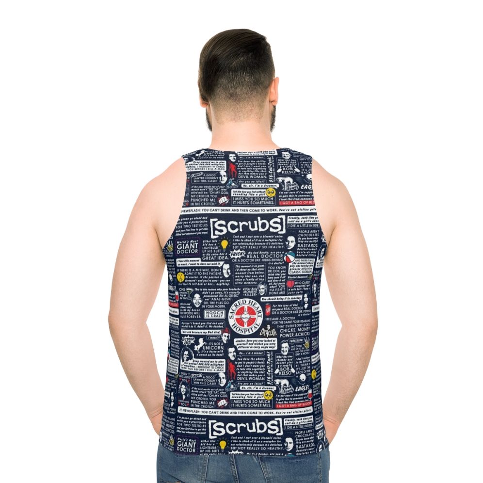 Unisex Scrubs TV Show Tank Top - men back