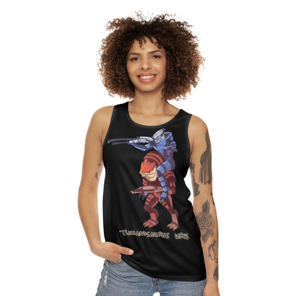 Turianosaurus Wrex Unisex Tank Top - women