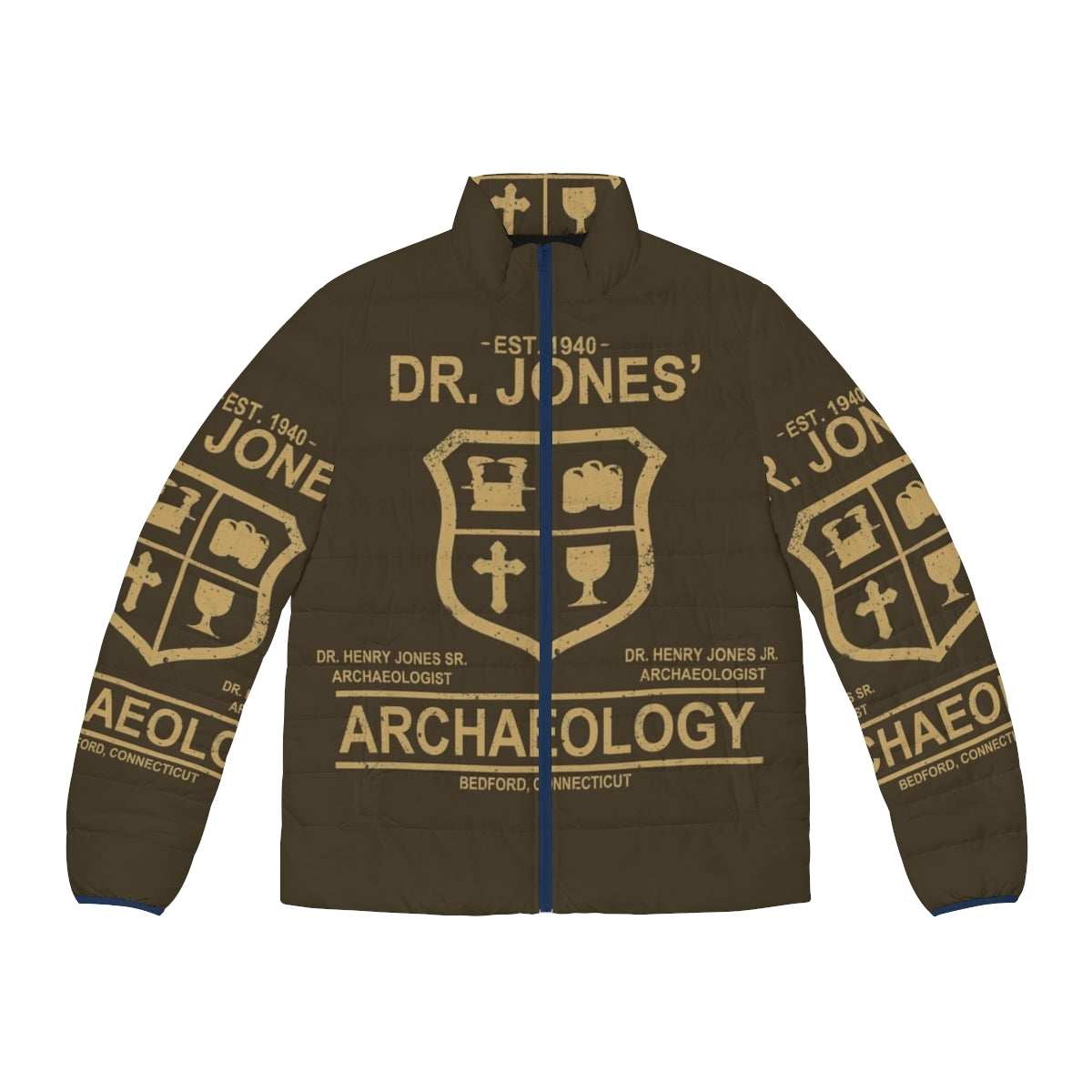 Dr Jones Archaeology Puffer Jacket - Iconic Indiana Jones-Inspired Outerwear