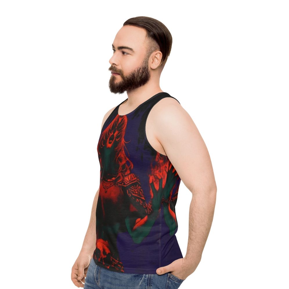 Fire Elemental Unisex Tank Top - men side