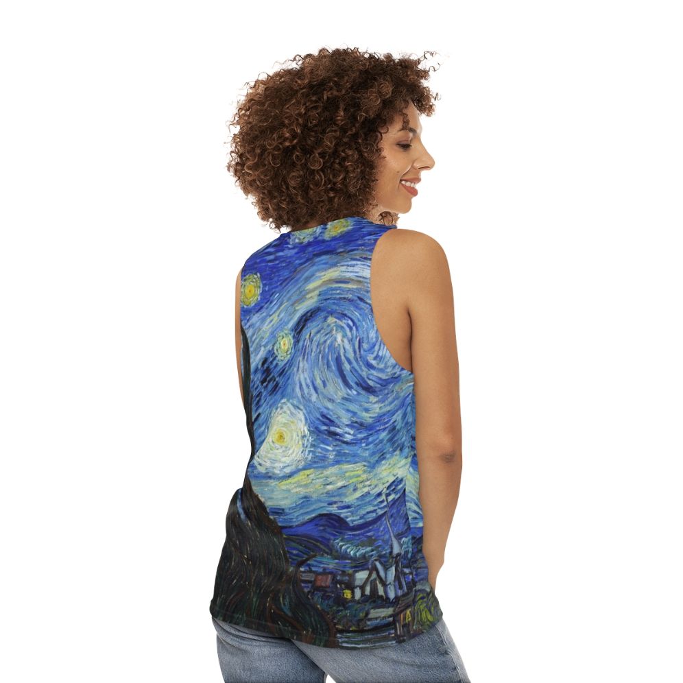 Starry Night Unisex Tank Top - women back