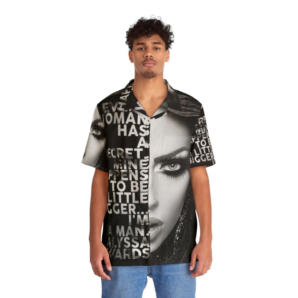 Alyssa Edwards inspired text portrait Hawaiian shirt - Lifestyle