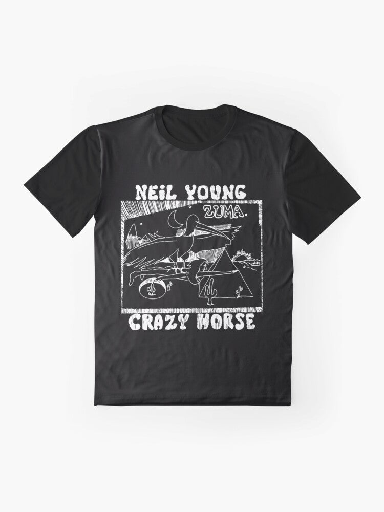 Doodles typography horse 70s graphic t-shirt - Flat lay