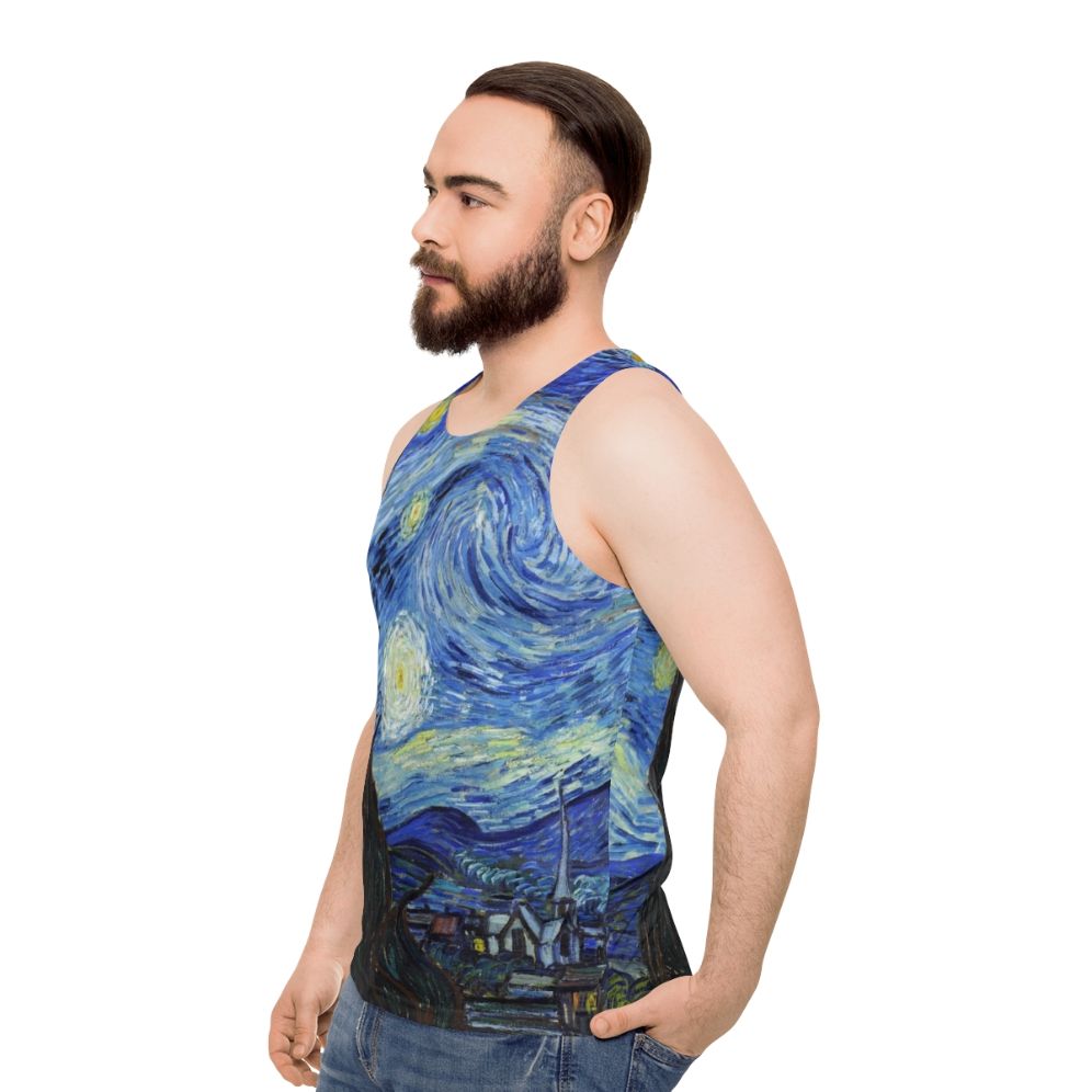 Starry Night Unisex Tank Top - men side