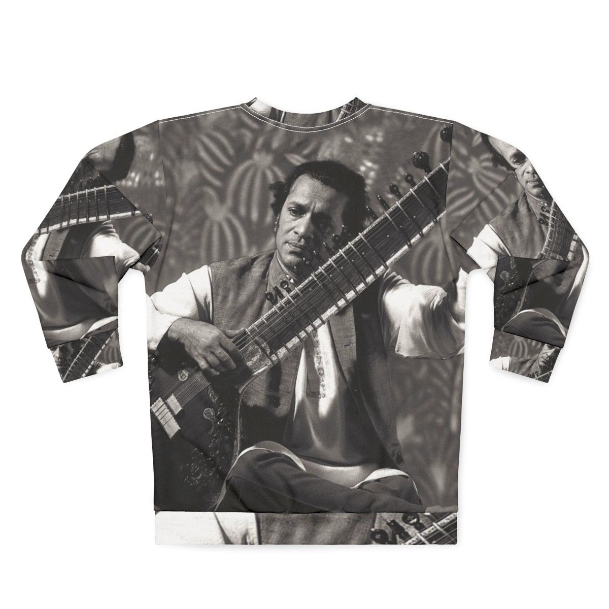 Indian Sitar Player Sweatshirt - Back