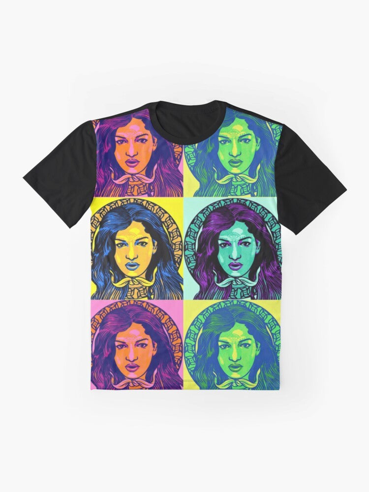 M.I.A. (UK Singer) - Pop Art Graphic T-Shirt - Flat lay