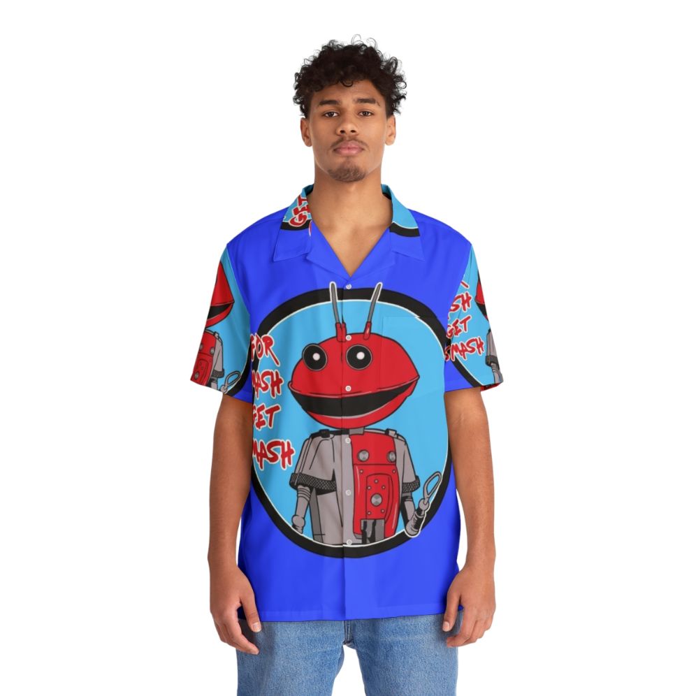 80s retro for mash get smash robot hawaiian shirt vintage tv merch - Lifestyle