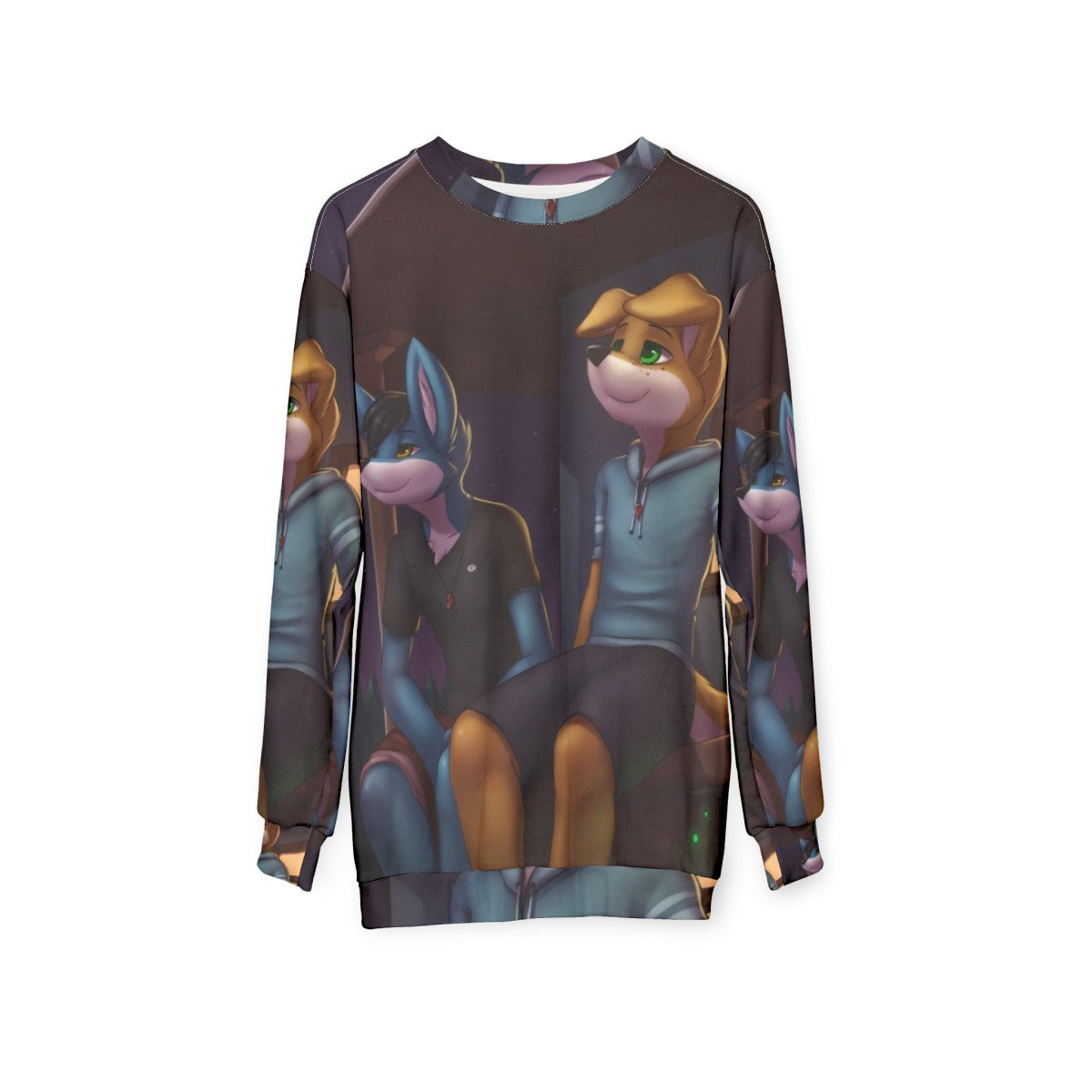 Weekend 2 Cover Art Sweatshirt featuring Zeaharu furry dog design - hanging