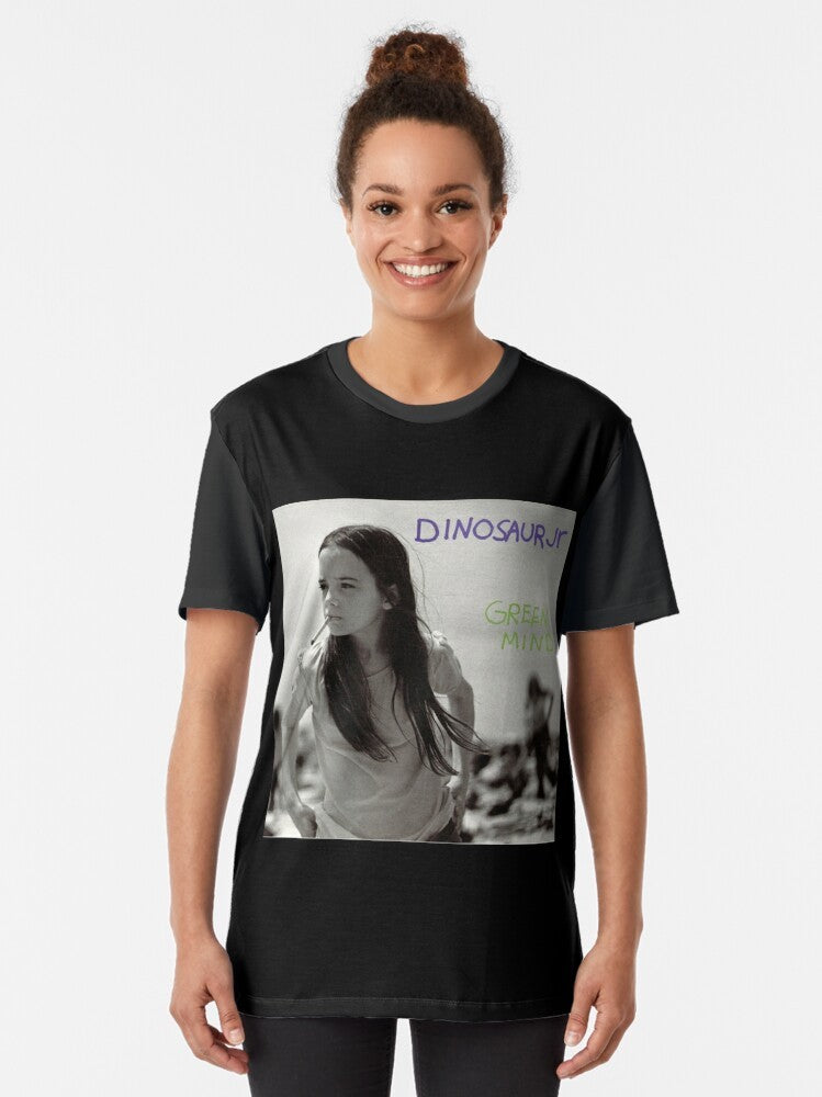 Green Dinosaur Album Graphic T-Shirt - Women