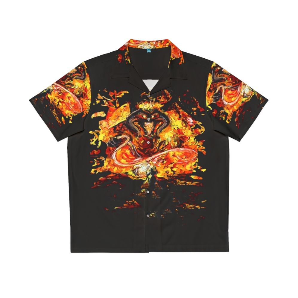 Van Gogh Hawaiian Shirt with Lord of the Rings Inspired Artwork