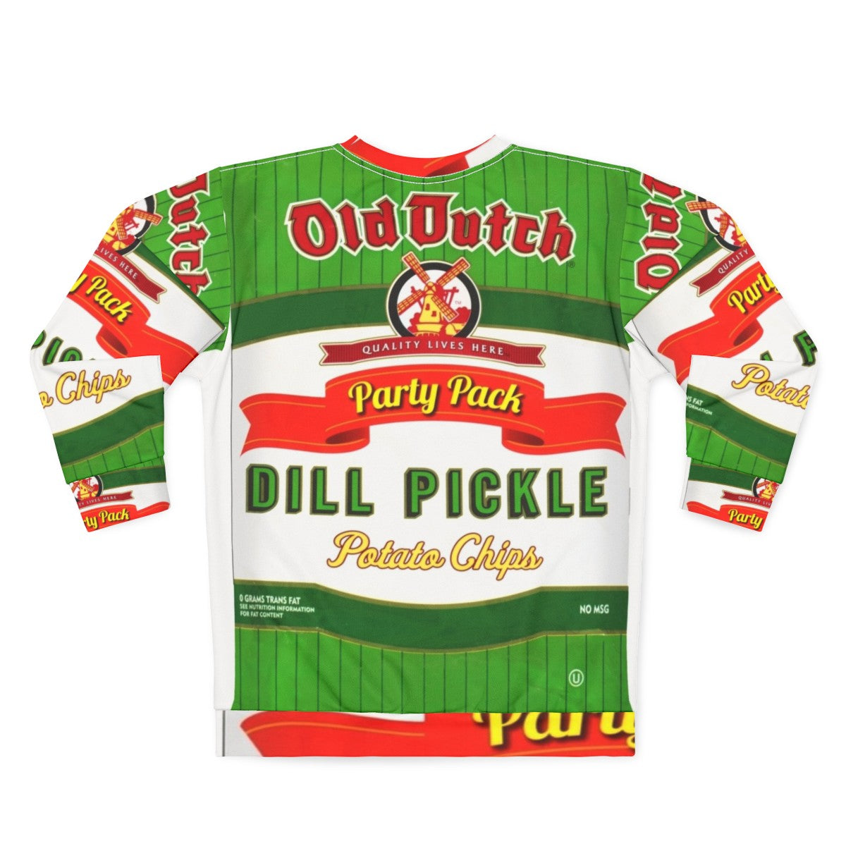 Old Dutch Dill Pickle Chips Sweatshirt - Back