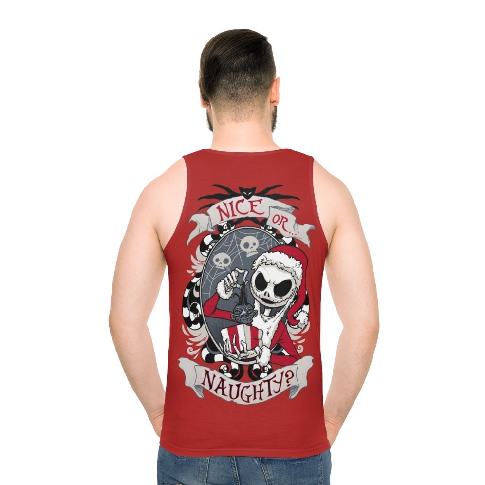 Scary Santa Unisex Tank Top - men back