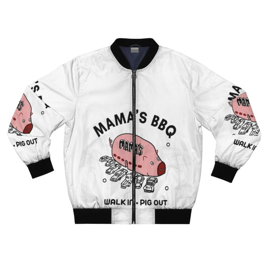 Mama's BBQ Bomber Jacket with Always Sunny in Philadelphia graphic