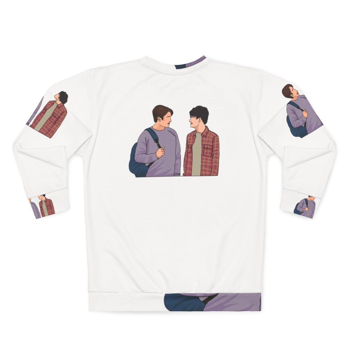 Heartstopper Nick and Charlie LGBT Series Sweatshirt - Back