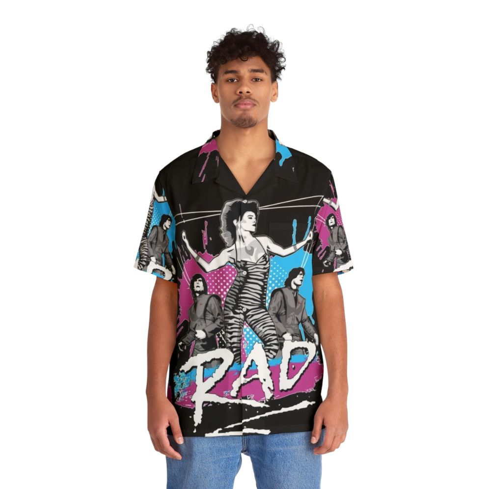 80s retro Hawaiian shirt with music and dance design - Lifestyle