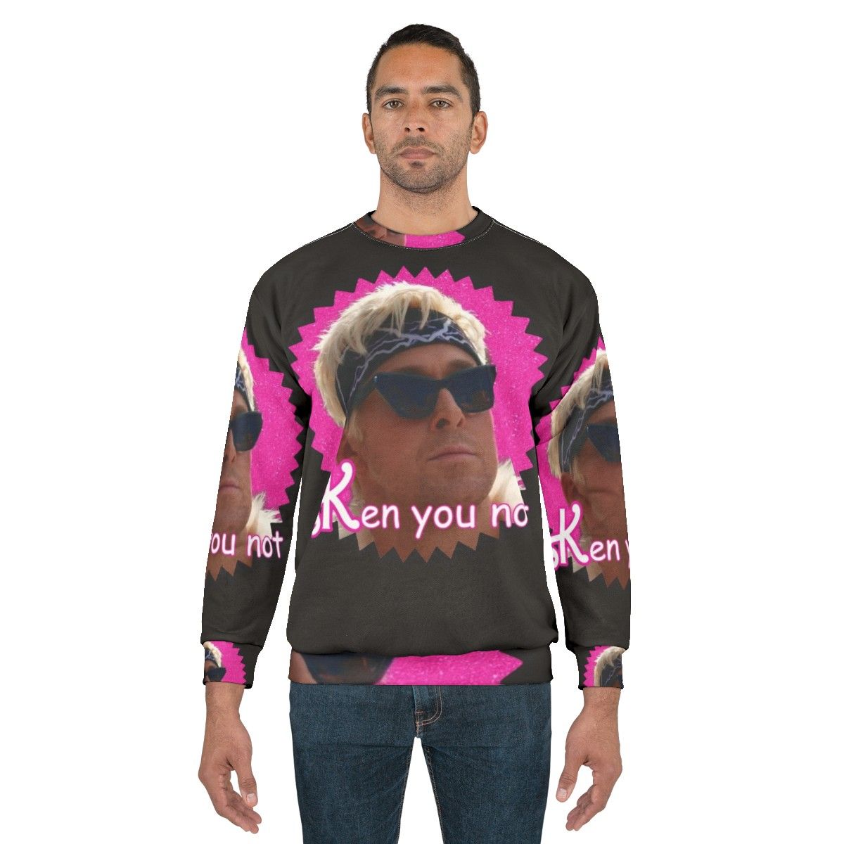 "Funny meme parody sweatshirt with text 'Ken You Not'" - men