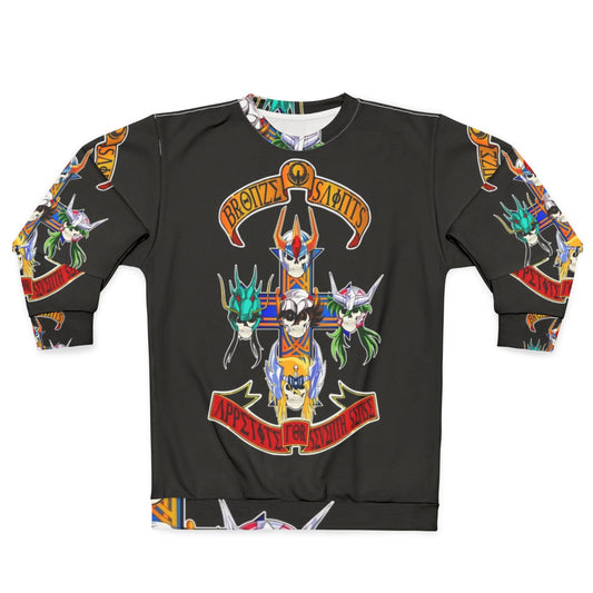 Saint Seiya anime-inspired sweatshirt with Zodiac Knights design