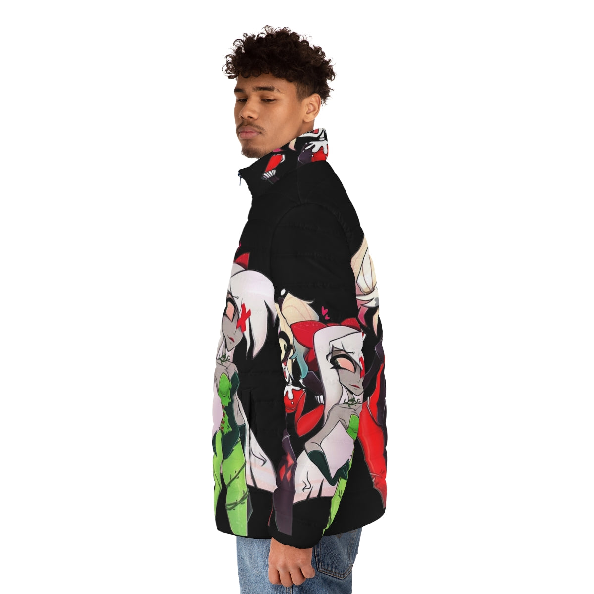 Hazbin Hotel Charlie Morningstar Puffer Jacket - Anime Inspired Outerwear - men side left